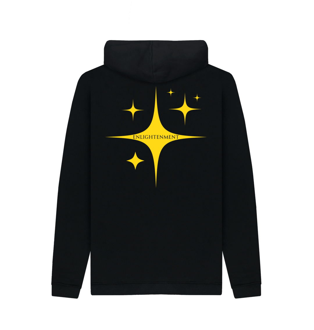 Black Printed Hoody Back