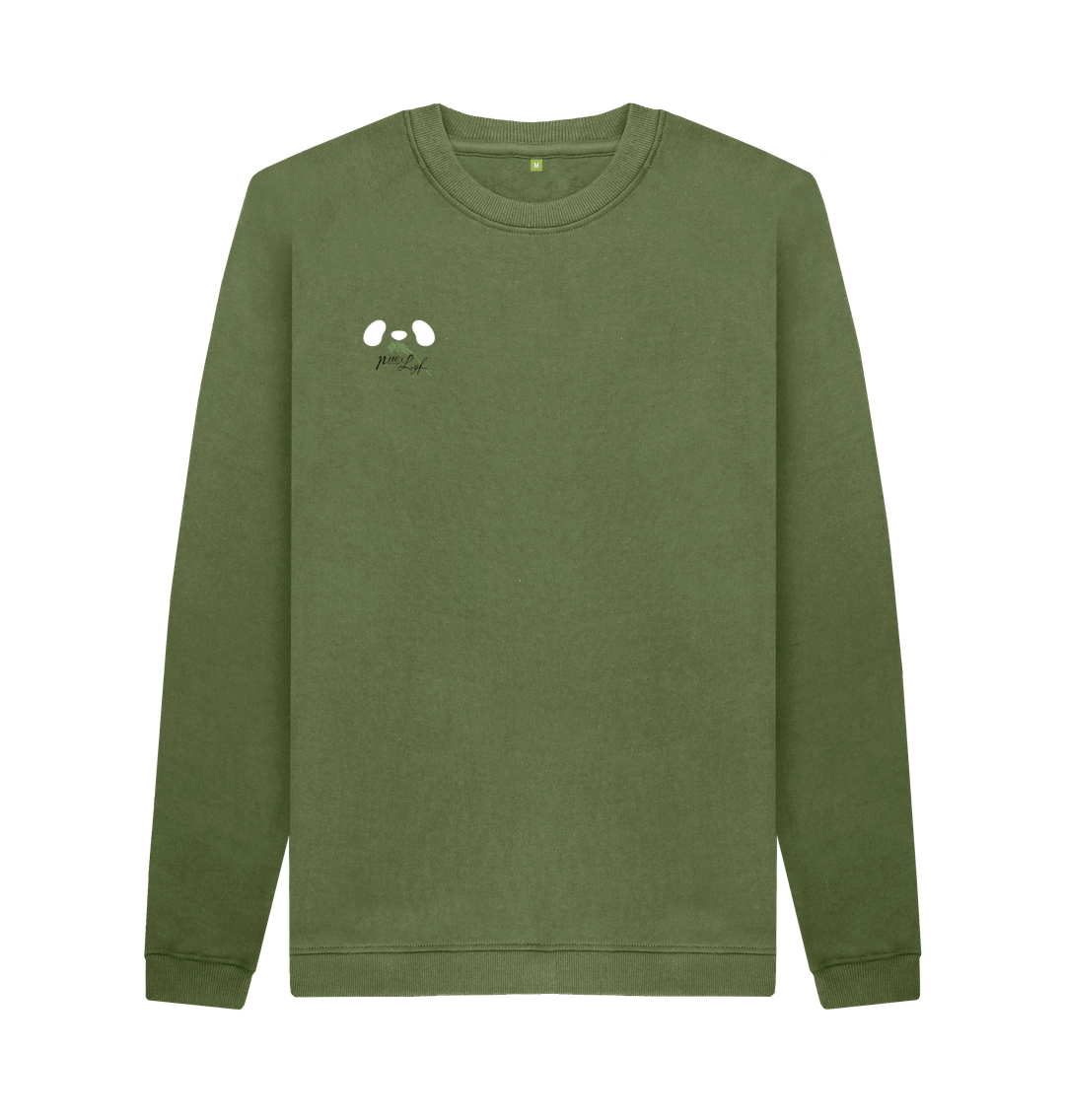 Khaki Printed Sweater Front