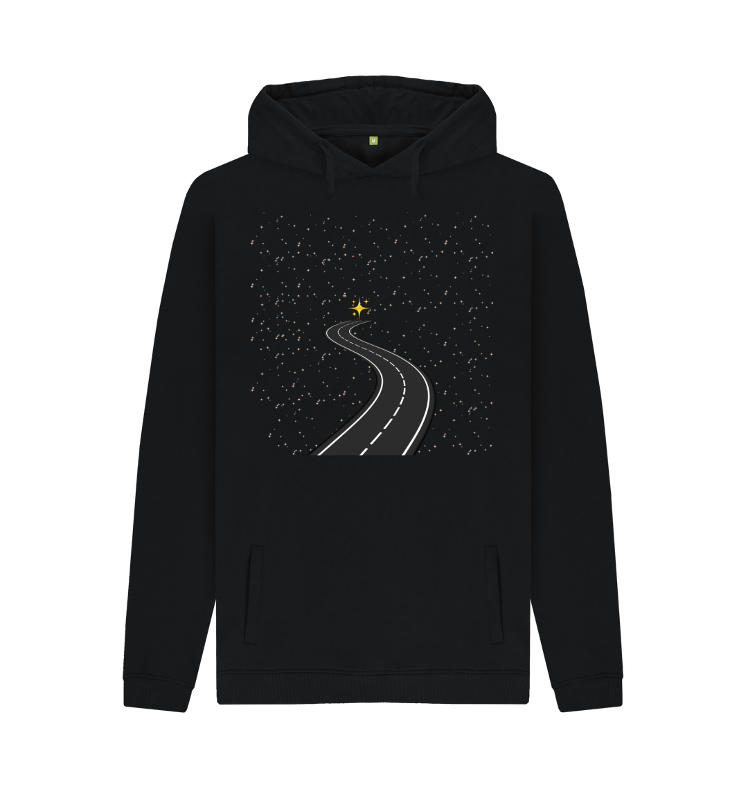 Black Printed Hoody Front