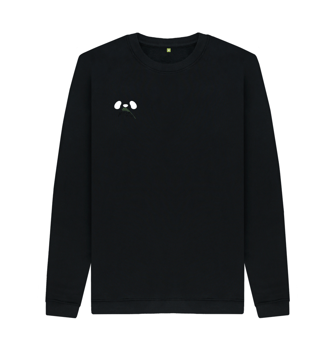 Black Printed Sweater Front