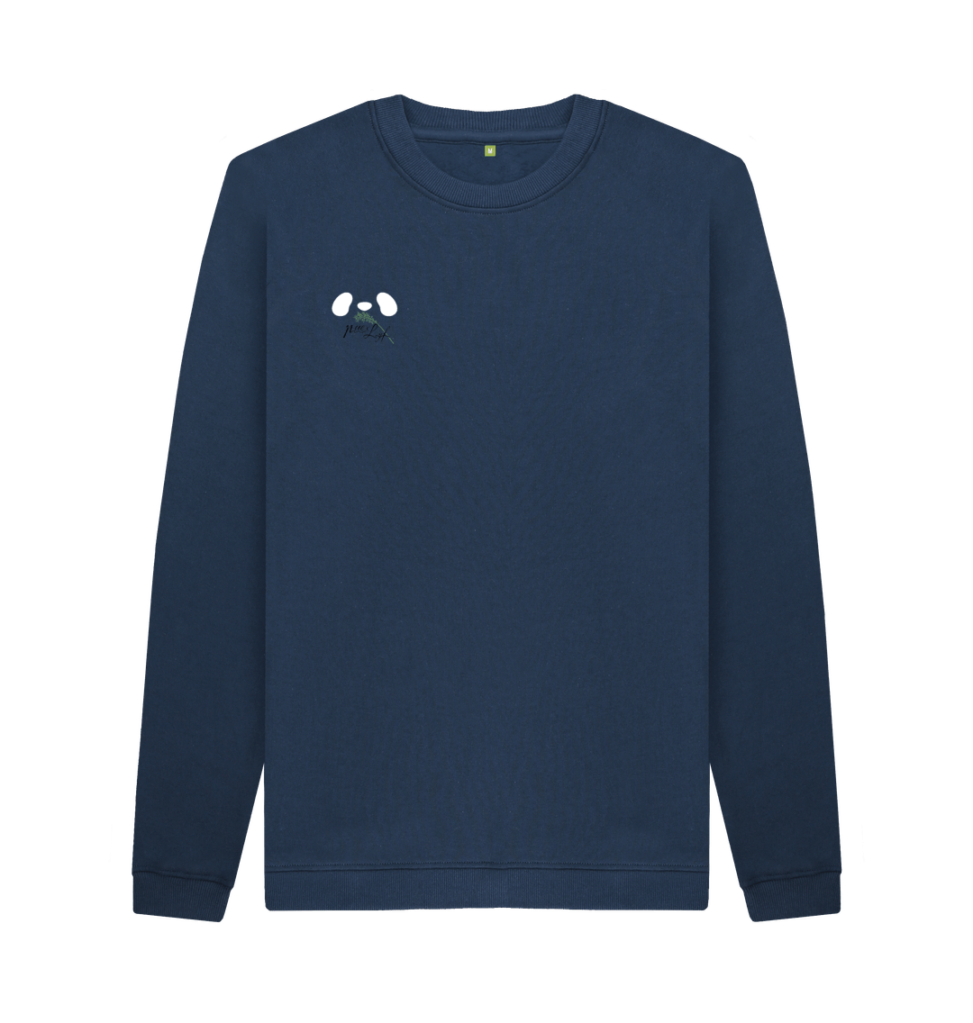 Navy Blue Printed Sweater Front