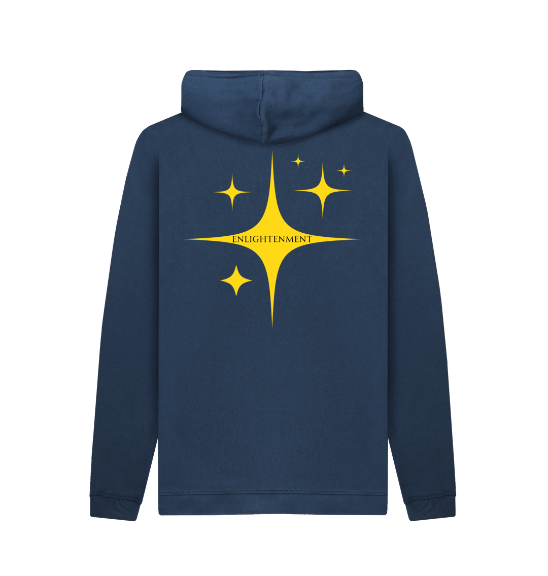 Navy Printed Hoody Back