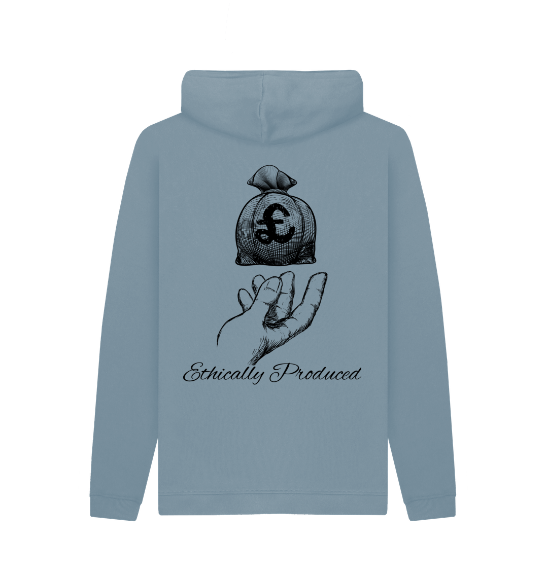 Stone Blue Printed Hoody Back